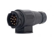 Trem plastičen 13 polni vtikač 12V črni