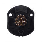 Trem plastična 13 polna vtičnica 12V črna