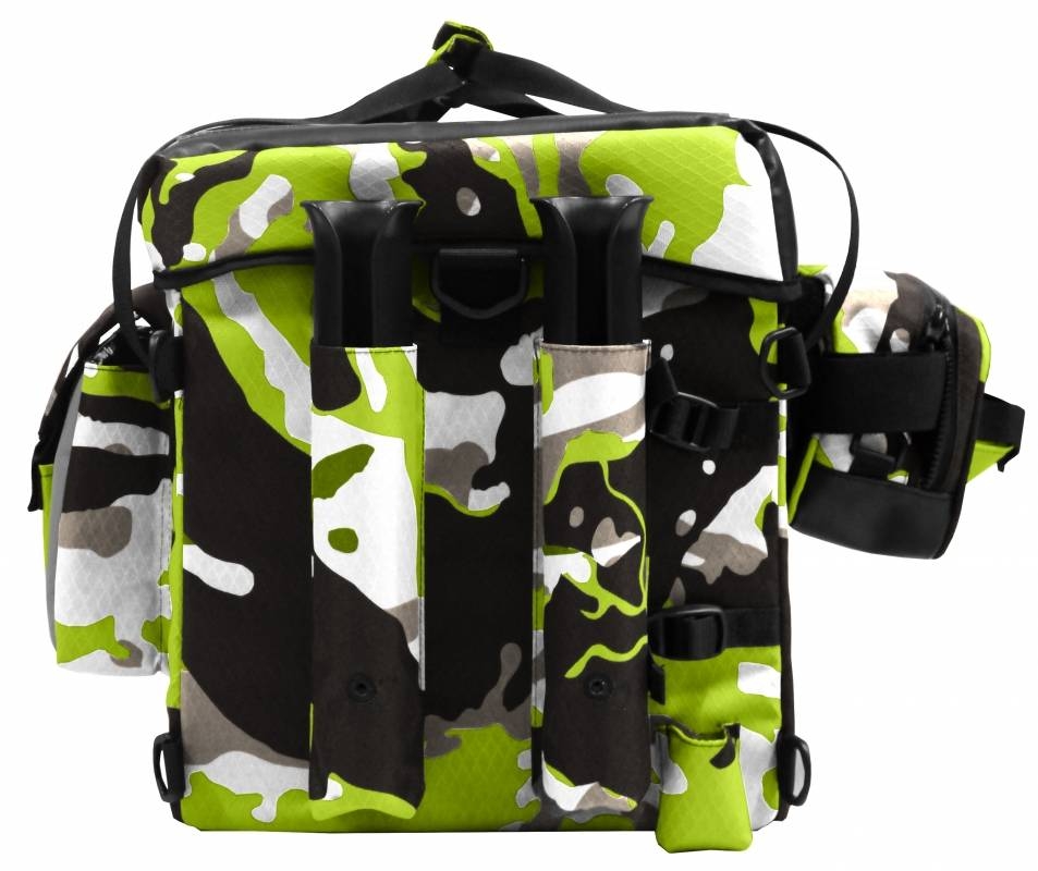 Torba za ribiče FeelFree Camo Crate Bag 76L lime camouflage