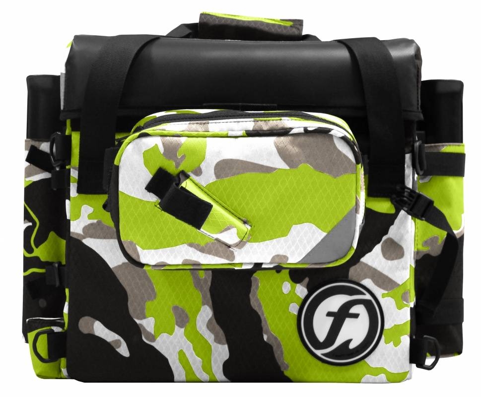 Torba za ribiče FeelFree Camo Crate Bag 76L lime camouflage