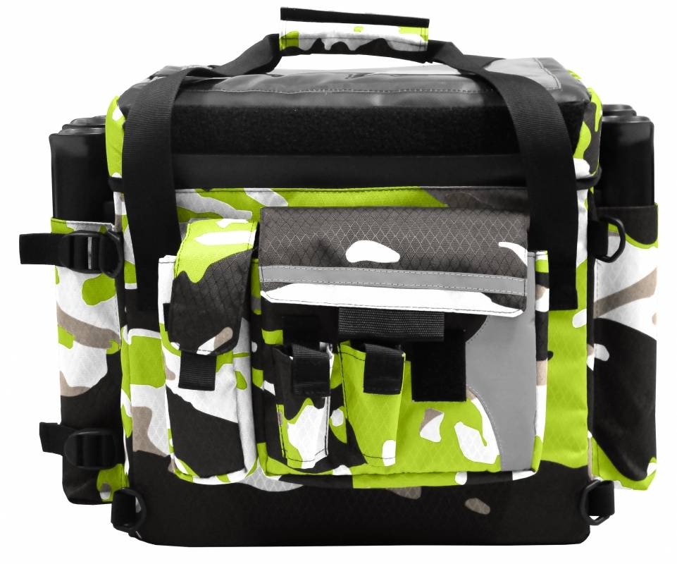 Torba za ribiče FeelFree Camo Crate Bag 76L lime camouflage