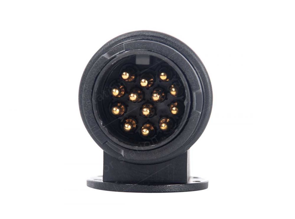 Trem plastičen 13 polni vtikač 12V črni