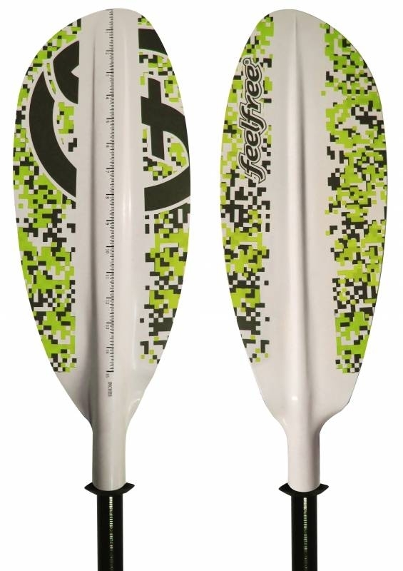 Veslo za ribiški kajak Feelfree ALU enodelno 240cm lime camo