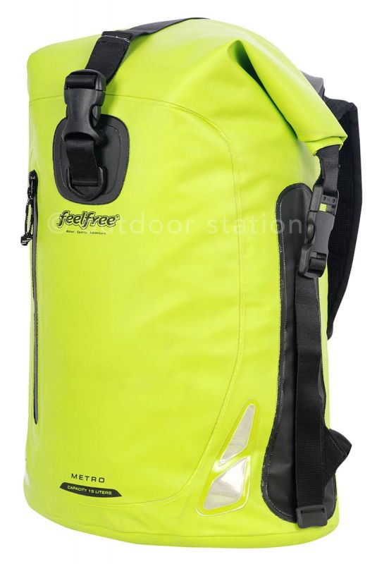 Vodoodporni nahrbtnik za motoriste Feelfree Metro 15L Lime
